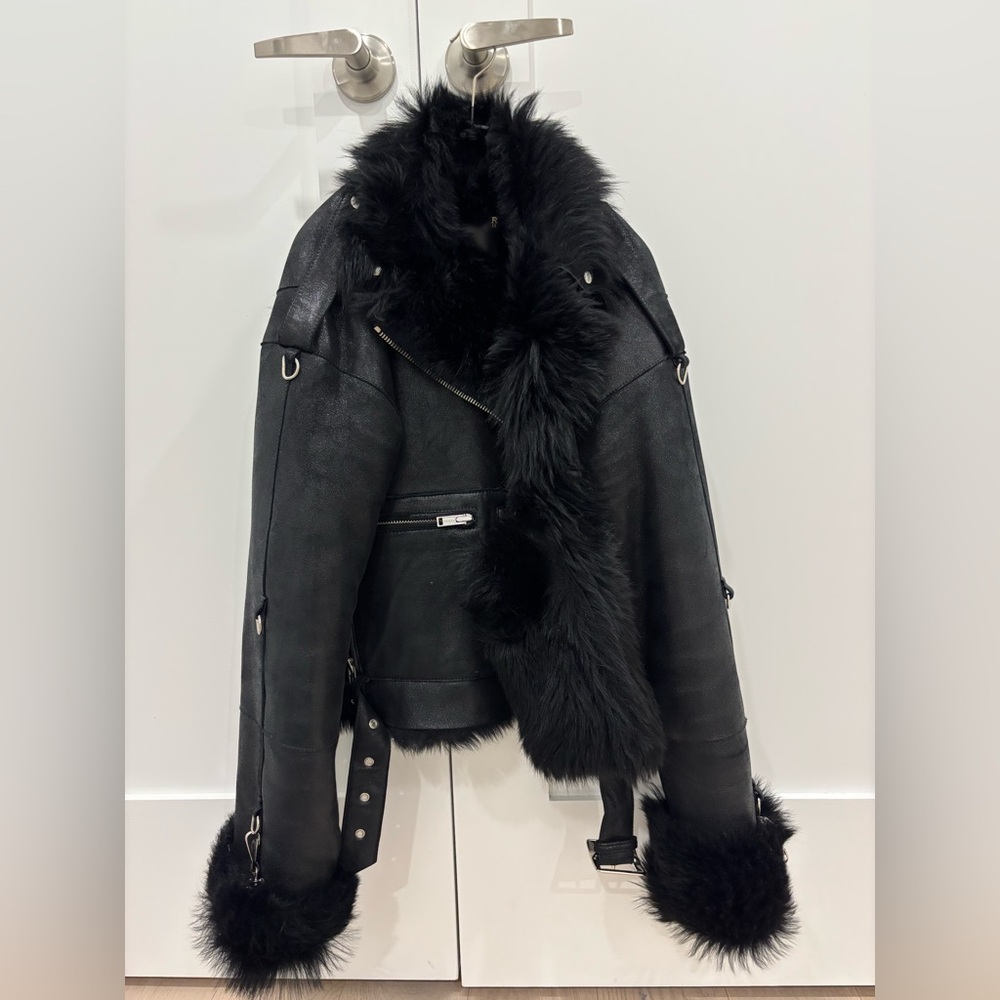 R13 100% Shearling Moto Jacket. M. Never Worn